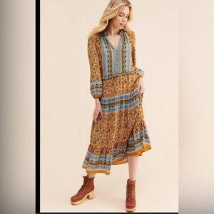 Current Air - Border Print Maxi
Dress